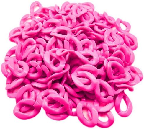 100pcs أسود أكريليك بلاستيك ربط سلسلة حلقات سلسلة تويست سلسلة موصلات الارتباط السريع ل DIY قلادة الهاتف الأكياس سلسلة المجوهرات صنع الملحقات الزخرفية in Kuwait