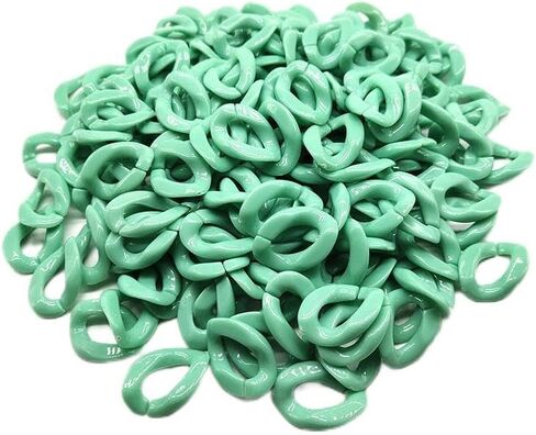 100pcs أسود أكريليك بلاستيك ربط سلسلة حلقات سلسلة تويست سلسلة موصلات الارتباط السريع ل DIY قلادة الهاتف الأكياس سلسلة المجوهرات صنع الملحقات الزخرفية in Kuwait