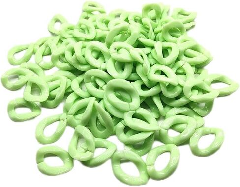100pcs أسود أكريليك بلاستيك ربط سلسلة حلقات سلسلة تويست سلسلة موصلات الارتباط السريع ل DIY قلادة الهاتف الأكياس سلسلة المجوهرات صنع الملحقات الزخرفية in Kuwait