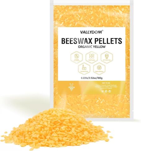 VALLYDOM Beeswax, (1lb)100% Natural Beeswax Paste, 453 Grams, an Organic Beeswax for Cosmetic Applications, Also for Candle waxes, Creams, ointments, Soaps, Wax Cloths and Wood Polishes in Saudi Arabia