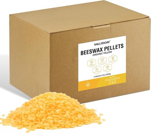 VALLYDOM Beeswax, (1lb)100% Natural Beeswax Paste, 453 Grams, an Organic Beeswax for Cosmetic Applications, Also for Candle waxes, Creams, ointments, Soaps, Wax Cloths and Wood Polishes in Saudi Arabia
