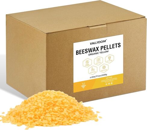 VALLYDOM Beeswax, (1lb)100% Natural Beeswax Paste, 453 Grams, an Organic Beeswax for Cosmetic Applications, Also for Candle waxes, Creams, ointments, Soaps, Wax Cloths and Wood Polishes in Saudi Arabia
