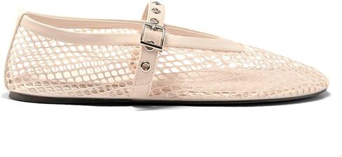 Coutgo Womens Mesh Ballet Flats Mary Jane Fishnet Ballerina Flats Buckle Strap Comfortable Causal Dress Shoes in Kuwait