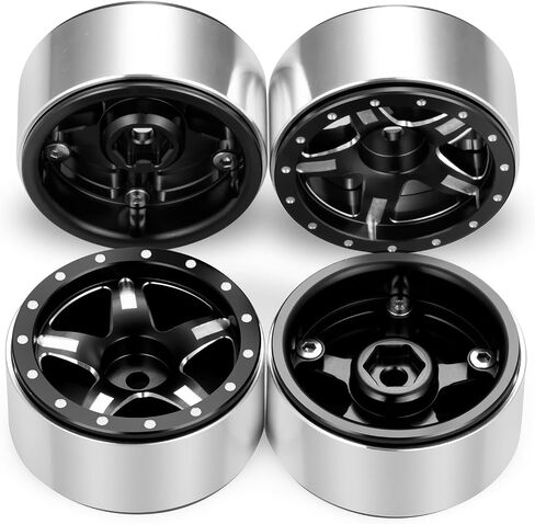 Rclions 1.3inch الألومنيوم Beadlock Wheel Rims 70g لـ TRX4M SCX24 1/24 1/18 SCALE RC CRAWLER UPGRADE PRASTION in Saudi Arabia