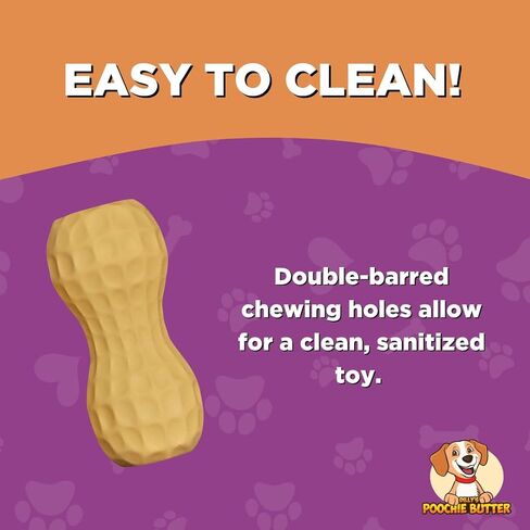 Natural Rubber Peanut Butter Toy - Premium Treat Dispenser for Dogs - Durable & Interactive - Fun to Chew, Chase, and Fetch - for Small Dogs in Saudi Arabia
