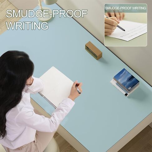 Reusable Writing Surface Desk Pad, PU with Silicone Coating, Multi-Color Non-Slip Mouse Pad, Wipeable Table Protector for Office/Home/Kitchens (Khaki, 40x100cm) in Kuwait