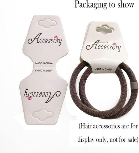 AKOAK 100 Pcs Necklace Display Card 10.7 x 4.5 cm Hangtag Rubber Band Headwear Packaging Card Paper Brown Kraft Paper Necklace Card Holder Jewelry Display Card Bracelet Hair Ring Jewelry Label (A-03) in Saudi Arabia
