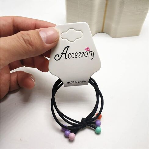 AKOAK 100 Pcs Necklace Display Card 10.7 x 4.5 cm Hangtag Rubber Band Headwear Packaging Card Paper Brown Kraft Paper Necklace Card Holder Jewelry Display Card Bracelet Hair Ring Jewelry Label (A-03) in Saudi Arabia