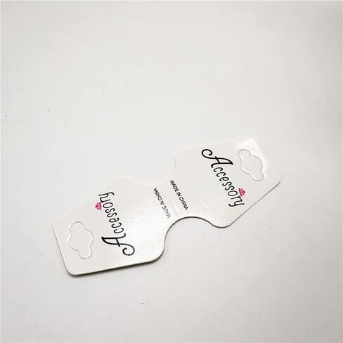 AKOAK 100 Pcs Necklace Display Card 10.7 x 4.5 cm Hangtag Rubber Band Headwear Packaging Card Paper Brown Kraft Paper Necklace Card Holder Jewelry Display Card Bracelet Hair Ring Jewelry Label (A-03) in Saudi Arabia