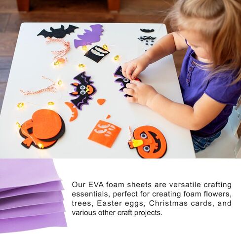 Rebower 5Pcs Foam Sheets Crafts Foam Arts Paper 8 x 6 x 5/64 Inch [for Crafts Project, Scrapbooking, DIY, Party Handicraft, Costumes]-20cm x 15cm x 2mm / Pink in Kuwait