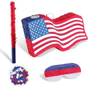 Quera الوطني تصميم العلم الأمريكي pinata لليوم التذكاري يوم الاستقلال يوم الرابع من يوليو لوازم الولايات المتحدة الأمريكية الزخارف الخارج