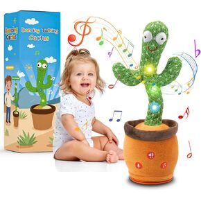 Dancing Talking Cactus Toy for Baby Toddler ، يعرض Boys Girls Girls Depaliactive Cactus Toy Record Record Record مع حجم قابل للتعديل من 120 أغنية إنجليزية