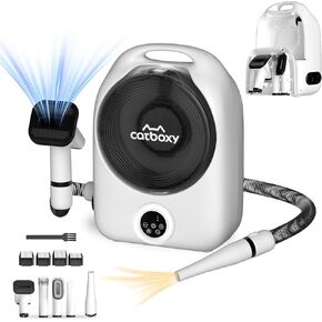طقم تفريغ للكلاب ، مزيل الشعر ، مزيل الشعر للحيوانات الأليفة ، مزيل الشعر للحيوانات الأليفة بالفرشاة ، والفكين ، والمرفقات النظيفة ، والجافة ، ودرجة حرارة أيون سالبة تجفيف سريع ، 10000pa pet pet