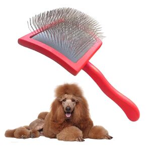 فرشاة كبيرة محترفة للكلاب (Goldendoodles ، labradoodles ، القلطي ، المسترجعين الذهبيين والمزيد) فرشاة الأليفة مع دبابيس الفولاذ المقاوم للصدأ الطويلة لإلغاء التخلص منها