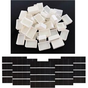 100pcs ألوان مائية فارغة أحواض الطلاء الكاملة مع 100pcs المربعات المغناطيسية للألوان المائية الكاملة