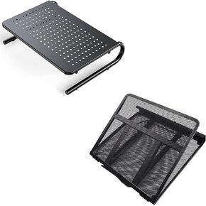 HUANUO Monitor Stand Riser, Adjustable Mesh Laptop Stand Riser for Desk
