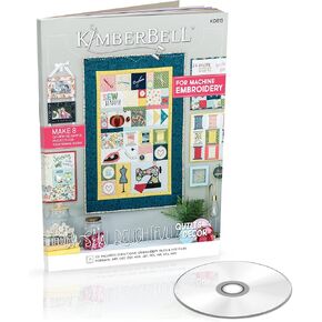 Kimberbell Oh, Sew Delightful Featured Quilt Machine Embroidery Design CD, 8 Bonus Projects: Complete Size 26x38", Three 12x12" Quilts, 2 Mini Hoops, Easy Step-By-Step Instructions, Made in USA