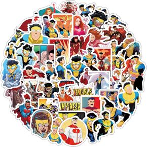 70 PCS ملصقات لا تقهر فينيل مقاوم للماء للبالغين لمستلزمات حفلات عيد الميلاد لزخرفة الزخارف لزجاجات المياه المحمولة اختيار الكتبون