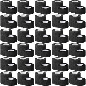 96 Pcs Self Adhesive Wrap Bandages Bulk Breathable Athletic Tape Elastic Cohesive Bandage Adhesive Wrap Roll for Stretch Athletic Sports Wrist Ankle, 1 Inch x 5 Yard, 2 Inch x 5 Yard (Multicolored)