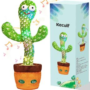 Cactus Baby Toy can be Adjusted Volume, Dancing Singing Musical Gift with LED Light. Baby Toy for Kids Talking Smart Toys, Talking Cactus Exquisite Yarn Bag Packaging