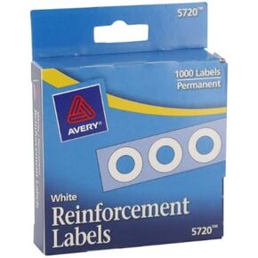Avery Hole Bonforcements ، White ، 1000/Pack ، PK - Ave05720 (White ، 3)