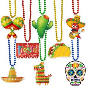 OMGOUUE 20PCS CINCO DE MAYO قلادة مخرجة من الزخارف عيد ميلاد المكسيك الميكسيكي اللوازم لصالح اللوازم