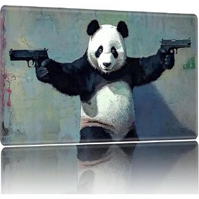 Playmat for MTG و Game Mat 24 × 14 بوصة ودعم Non Slip Rubber TCG و Poard Game Mat للبطاقات ، Mousepad Desk Mats-Panda