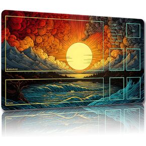 Playmat لـ MTG ، مع أكياس تخزين مجانية ، حصيرة اللعبة 24 × 14 بوصة ، TCG و Game Mat للبطاقات (العادية ، Magic Mat 22)