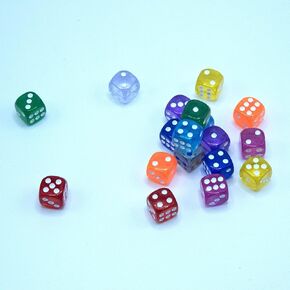 Random Color 18 Pcs Colored Dice Set Standard 14mm Dice Game Whit a Storage Box (Colored Dice)
