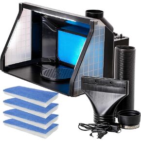 Master Airbrush Dual Fan Fan Fluged Airbrush Booth و 4 مرشحات