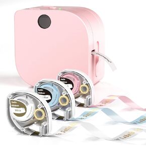 Phomemo Label Maker Machine with Tape - Thermal Transfer Printer, Portable Bluetooth Label Printer Handheld Built-in Cutter Small Label Maker with Multiple Template, Mini Label Maker for Organizing