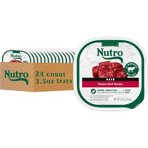 Nutro Natural Choice Wet Dog Food Paté Slow Cooked Chicken Recipe 3.5 oz. Trays, (24 Count, Pack of 1)