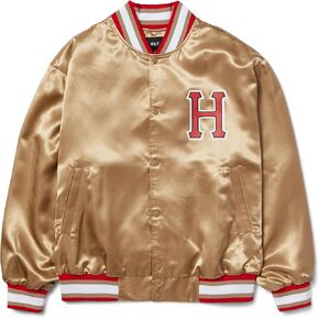 HUF Crackerjack Satin Baseball Jacket - Navy
