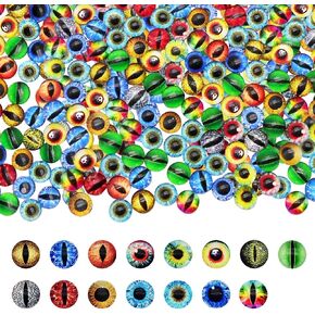 100 PCS Dragon Eyes for Crafts Glass Cabochon Snake Eyes 6mm Doll Eyes Half Round Diy Making Making