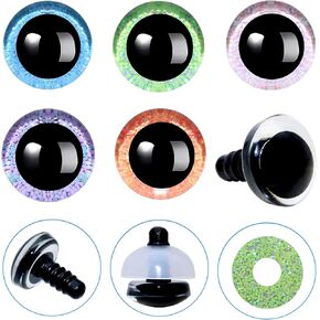 100pcs عيون وغسالات السلامة 3D بريق ثلاثي الأبعاد - thalinfayi 14mm/0.55inch 5colors عيون السلامة عيون البلاستي