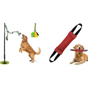 لعبة الكلب الكلب الشد في الهواء الطلق ، ألعاب الكلاب التفاعلية مع لعبة Chew Rope Toy Dog Dog Tug Tuy Toy Toy Toy Toy Interactive Pull مع مقابض قوية