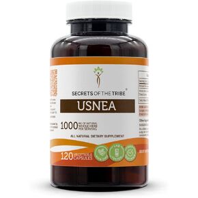 Secrets of the Tribe Usnea 60 كبسولة، 1000 مجم، Wildcrafted Usnea (Usnea spp.) الأشنة المجففة (60 كبسولة) in Kuwait