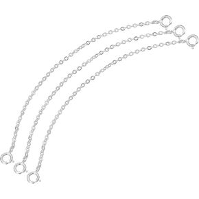 uxcell 3 pcs قلادة تمديد 925 سلاسل امتداد الفضة sterling 50 مم مع مشابك لسوار قلادة صنع المجوهرات ، الذهب in Kuwait