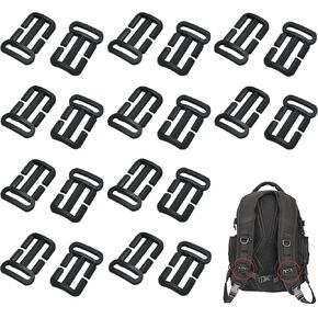 20 PCS Tri Glide Slide 1 Inv + 3/4 "تمايل مشوهة متين شرائح حزام متلق