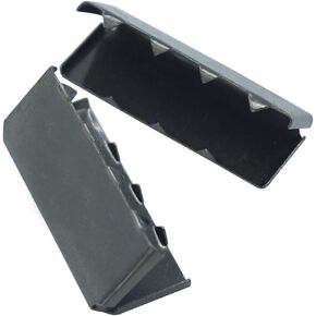 100 pcs - 1 "25 مم حزام نهاية مشبك الطرف لعلامة حزام حقيبة البولي بروبيلين (Gunblack)
