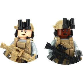 Battle Brick 1.6 بوصة طول الجيش الأمريكي رينجرز مخصصات مخصصة | minifig العسكرية الحقيقية | العتاد التكتيكي المخصص | الحرب الحديثة | هدية رائعة للأعمار 8+ إلى البالغين Afol