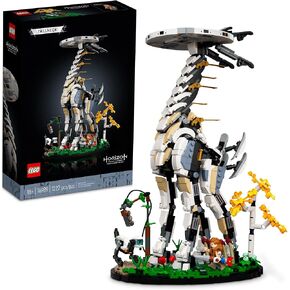 Lego Horizon Forbidden West: Tallneck 76989 مجموعة البناء - شخصية Aloy Minifigure & Watcher ، والتي تضم ملحقات minifigure من اللعبة ، وفكرة الهدايا القابلة للتحصيل للشباب ، والبالغين ، والرجال ، والنساء