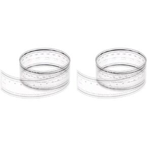 Harfington 2PCS Film Rengitible Ruler 30cm 0.1 مم مع زاوية R و Width Lines Pet البلاستيك القابل للطي المسطرة المستقيمة أداة قياس الحاكم الناعم للمصنع ، الشفافة