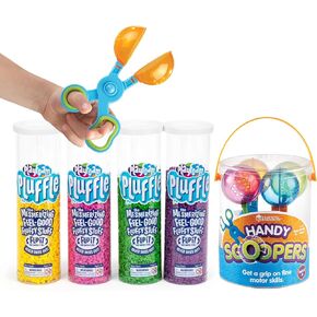 موارد التعلم/الرؤى التعليمية الفاخرة الحسية الحسية بن 8 عبوات - 4 playfoam خدعة و 4 مغرفة مفيدة