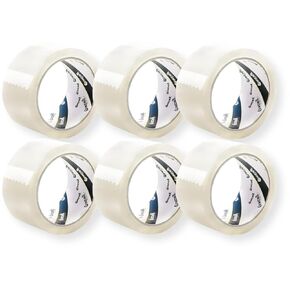 Excell OPP-504850 Transparent Packaging Tape Roll, 2 Inch Wide x 55 Yards; 2 mil Thickness, Water Base, Excell Logo Core