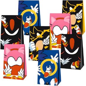 SHONHONG Blue Hedgehog Party Gift Bags,Blue Hedgehog Theme Party Supplies
