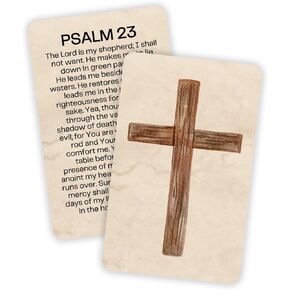 Psalms 23 Prayer Plastic Wallet Card Bible Verse 5pk 3.4x2.1" The Lord is my Shepherd Gift Teenagers Motivational Graduation Pocket Scripture