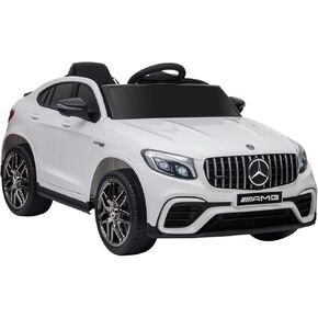 Aosom 12V طفل صغير على السيارة مع التحكم عن بعد ، مرسيدس بنز AMG GLC63S كوبيه ، سيارة كهربائية مع 2 سرعة ، مشغل mp3 ، الضوء ، القرن ، الأغاني ، التعليق ، الأسود