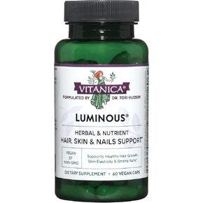 Vitanica, Luminous, Hair, Skin and Nail Support, Vegan, 60 Capsules