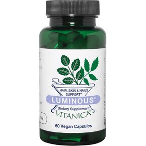 Vitanica, Luminous, Hair, Skin and Nail Support, Vegan, 60 Capsules